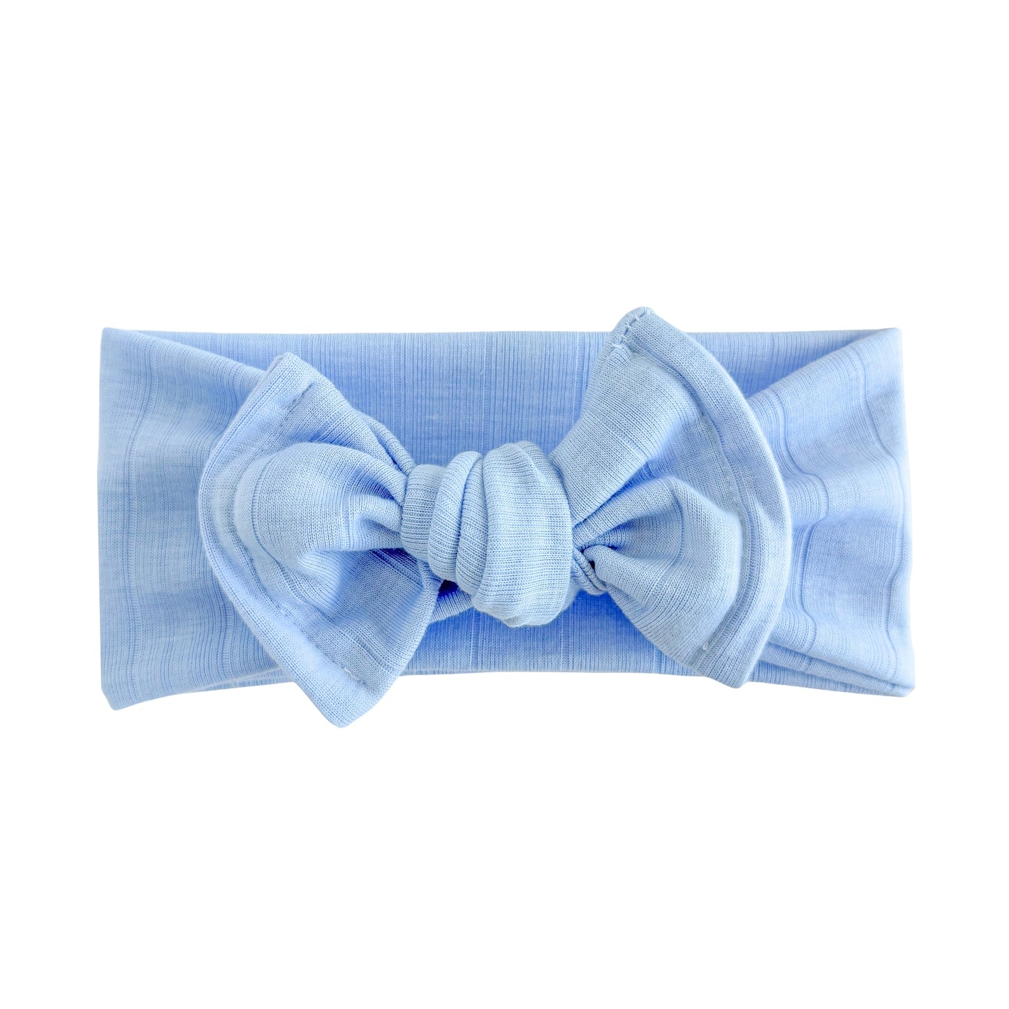 Light Blue Wide Ribbed Baby Headband