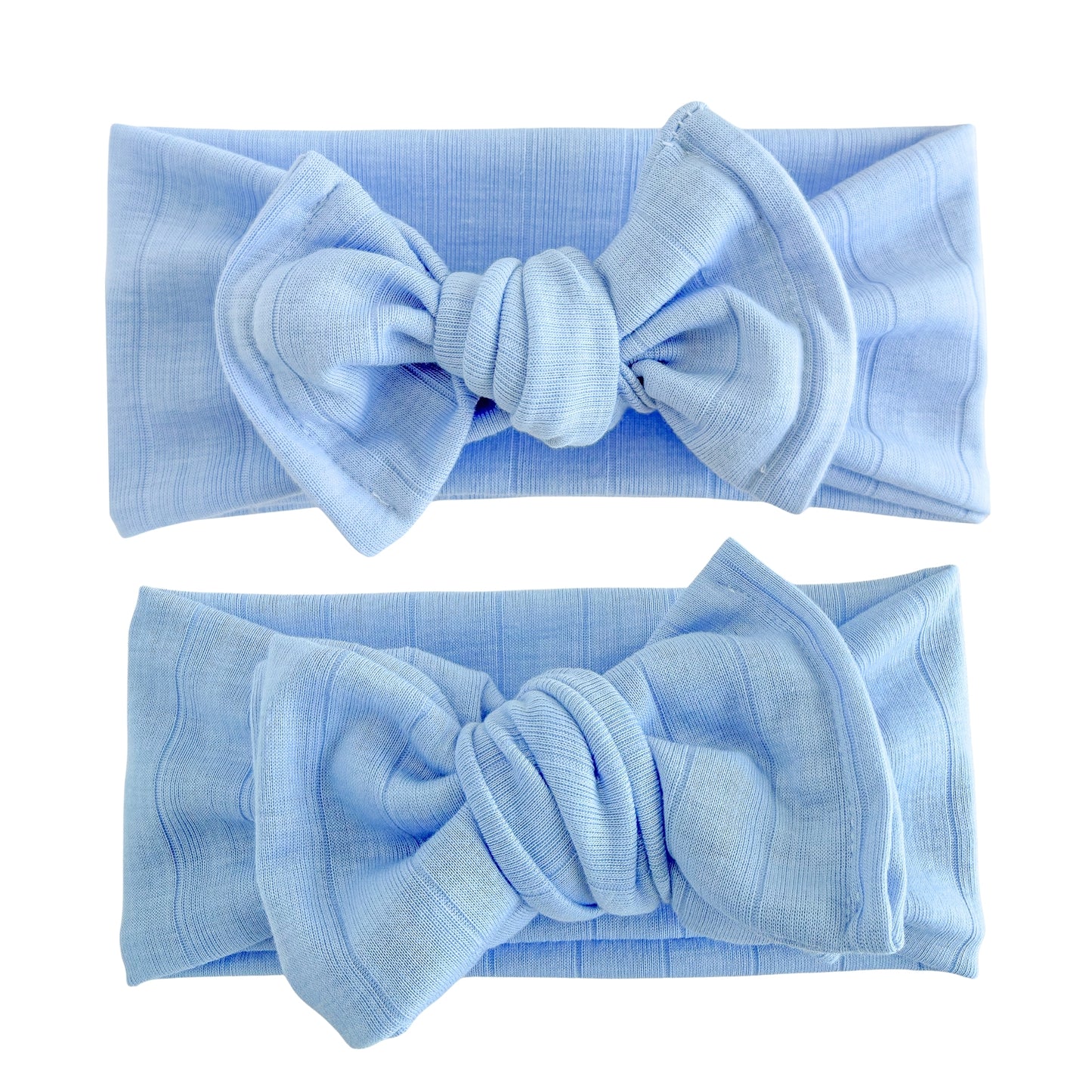 Light Blue Wide Ribbed Baby Headband