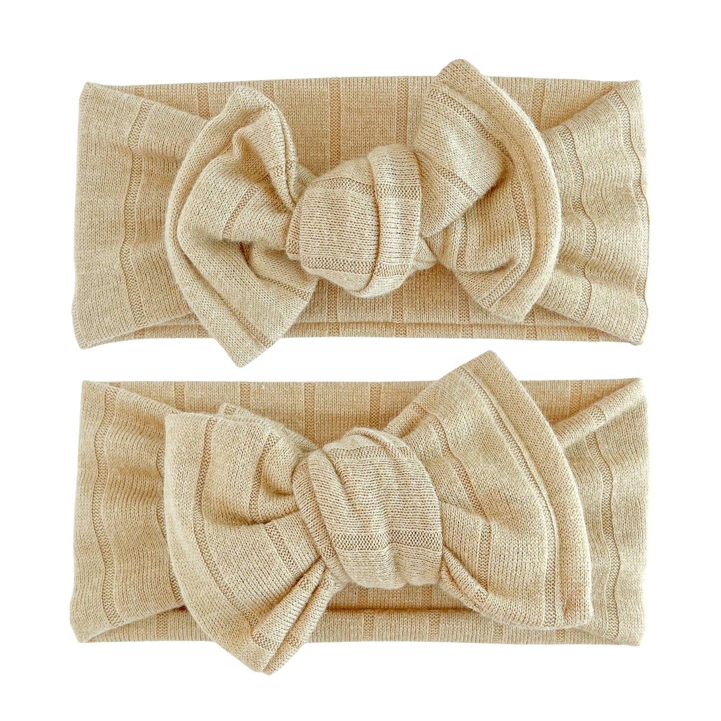 Light Brown Sweater Wide-Ribbed Baby Headband