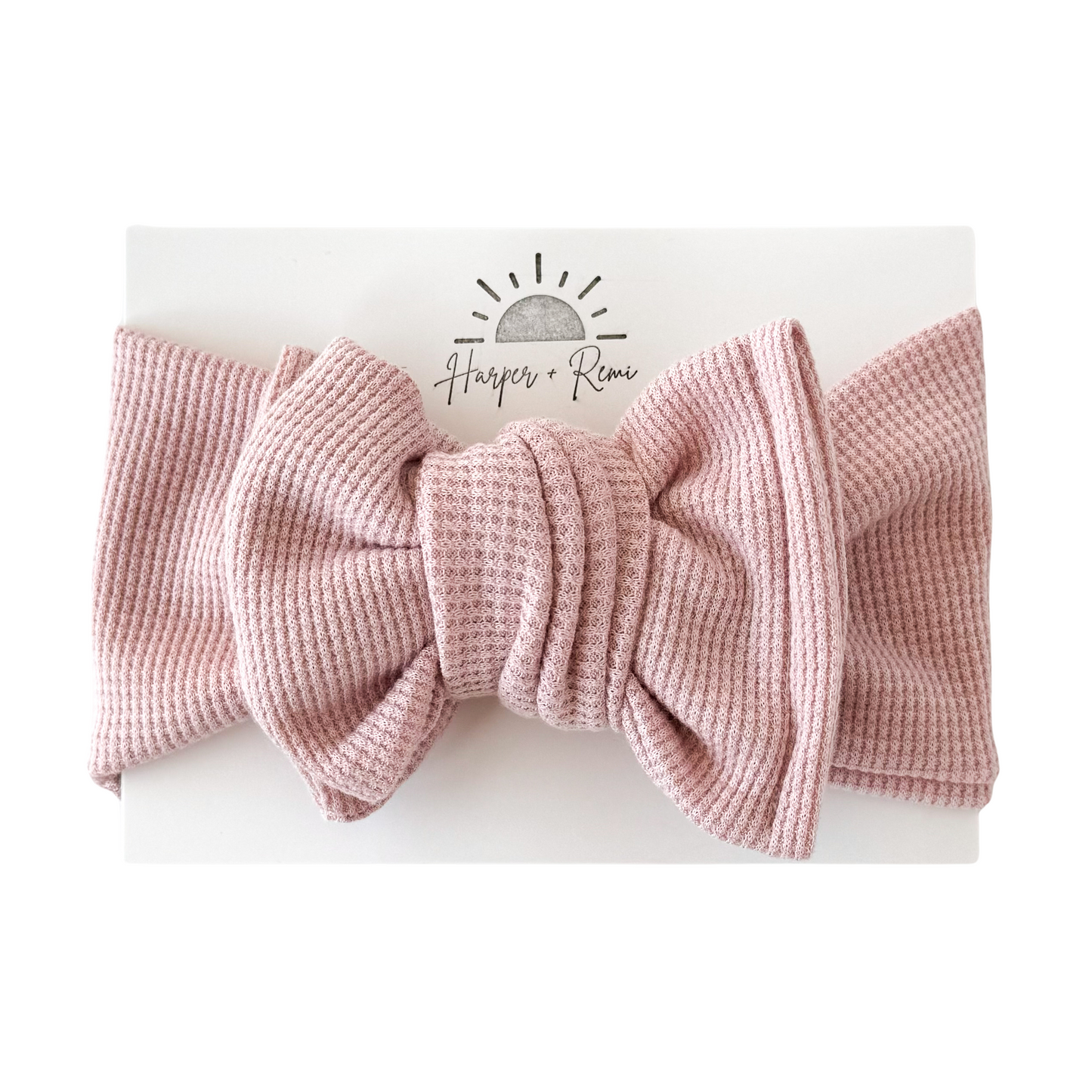 Light Dusty Pink | Waffle Oversized Bow