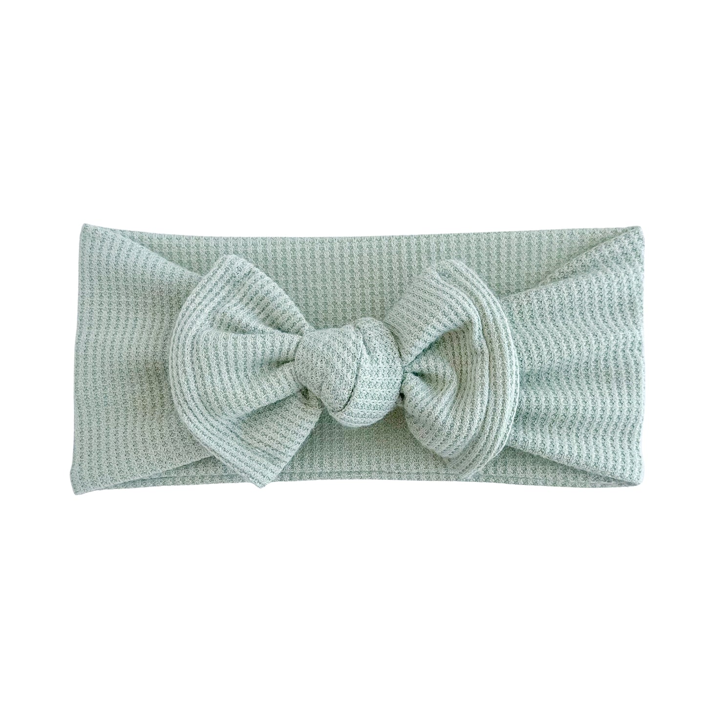 Light Green Waffle Baby Headband
