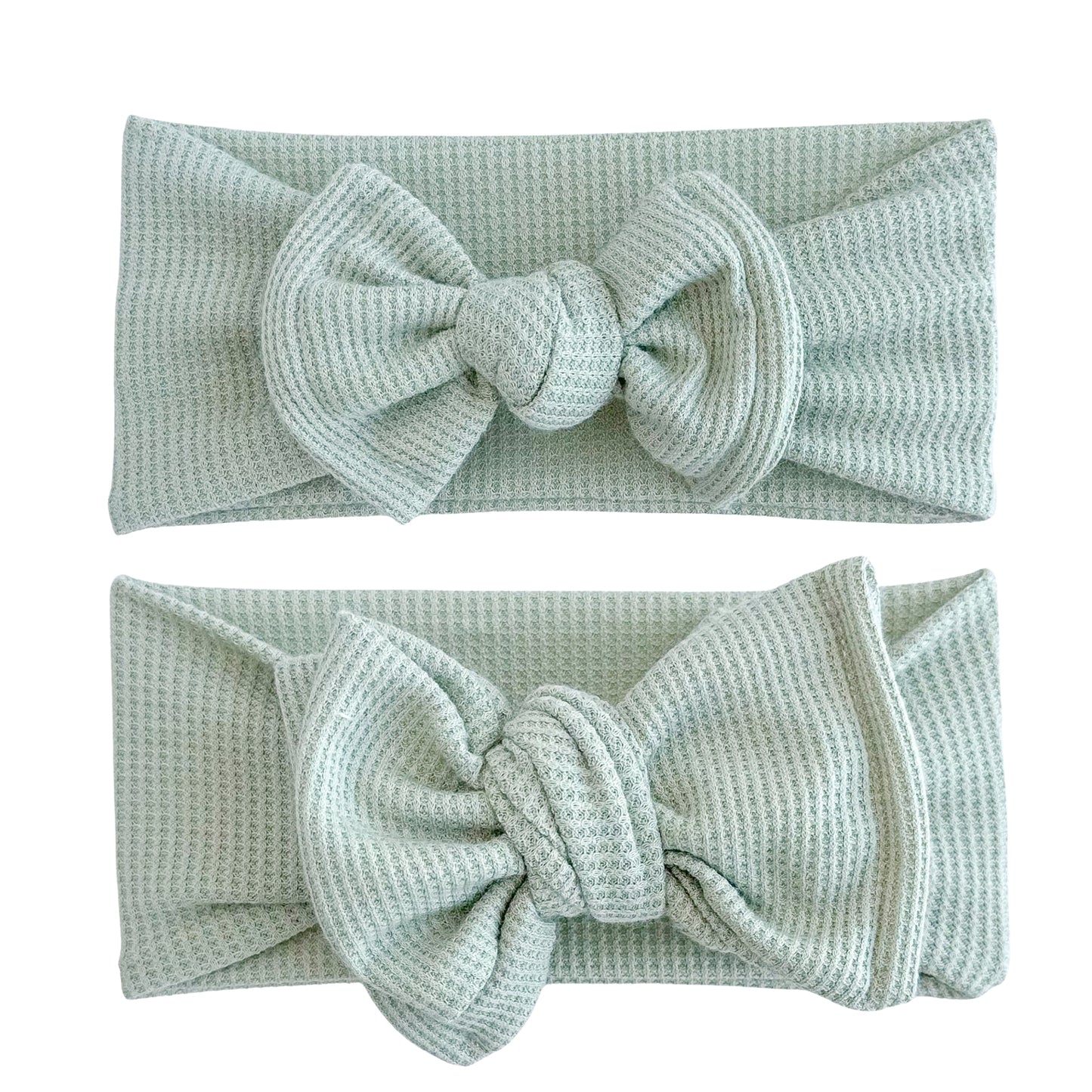 Light Green Waffle Baby Headband
