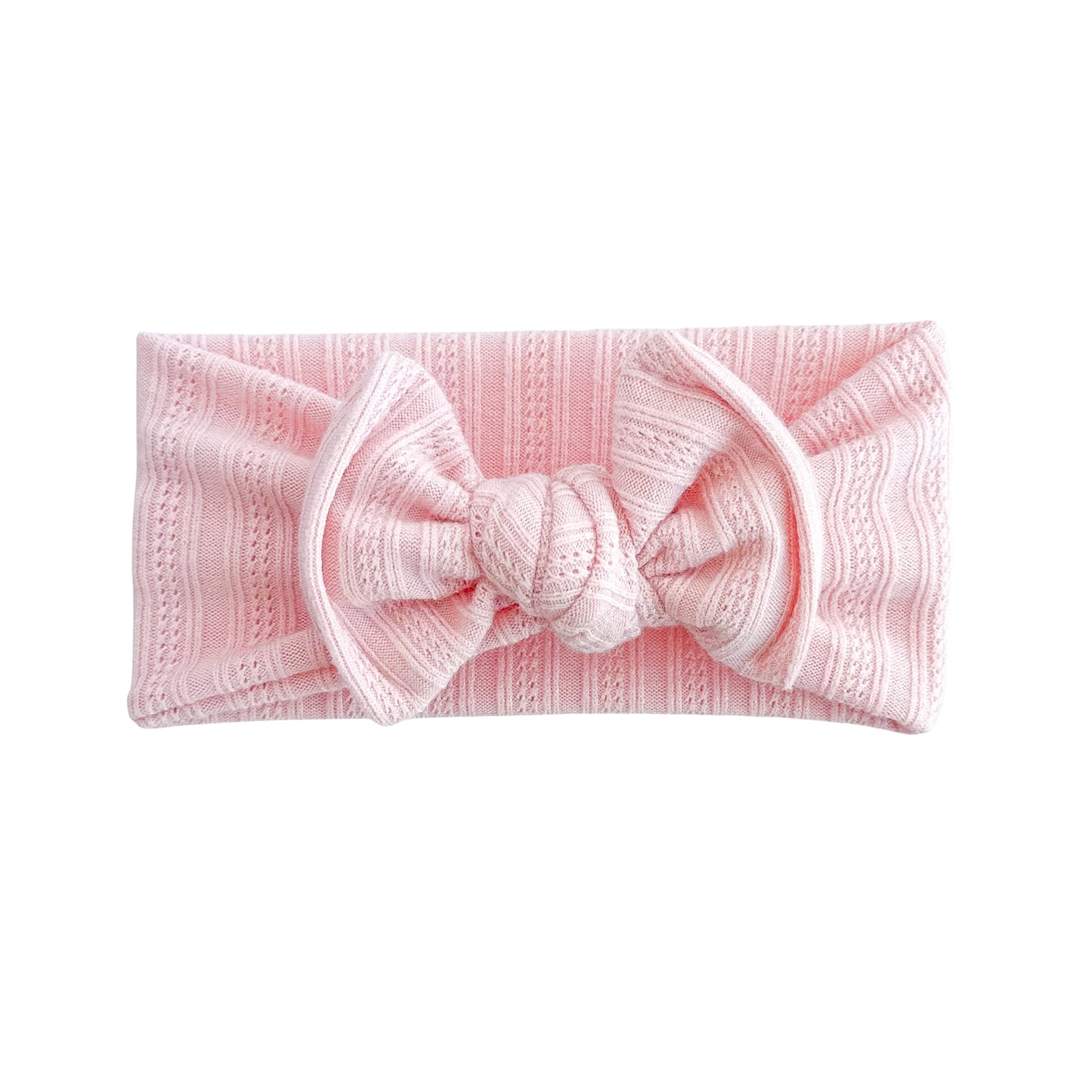 Light Pink Pointelle Chunky Sweater Baby Top Knot (free gift with $50 purchase!)