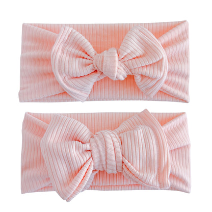 Light Pink Ribbed Baby Headband