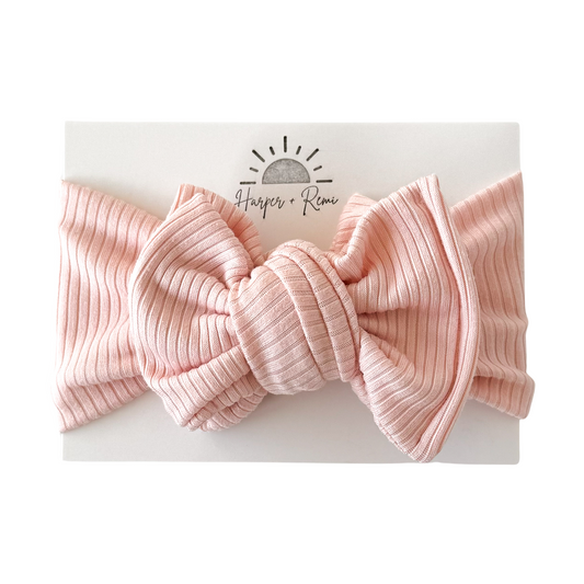 Light Pink | Ribbed Oversized Bow