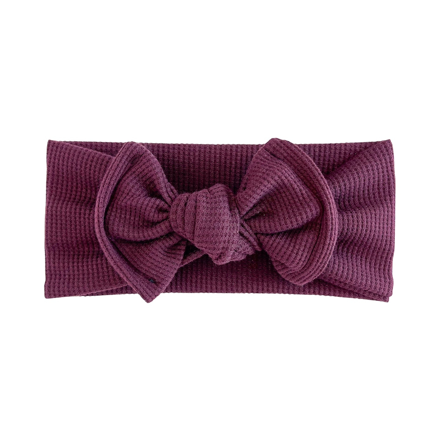 Maroon Waffle Baby Headband