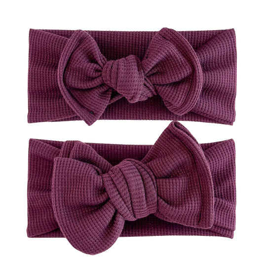 Maroon Waffle Baby Headband