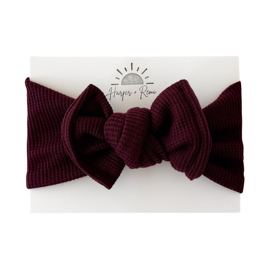 Maroon | Waffle Top Knot