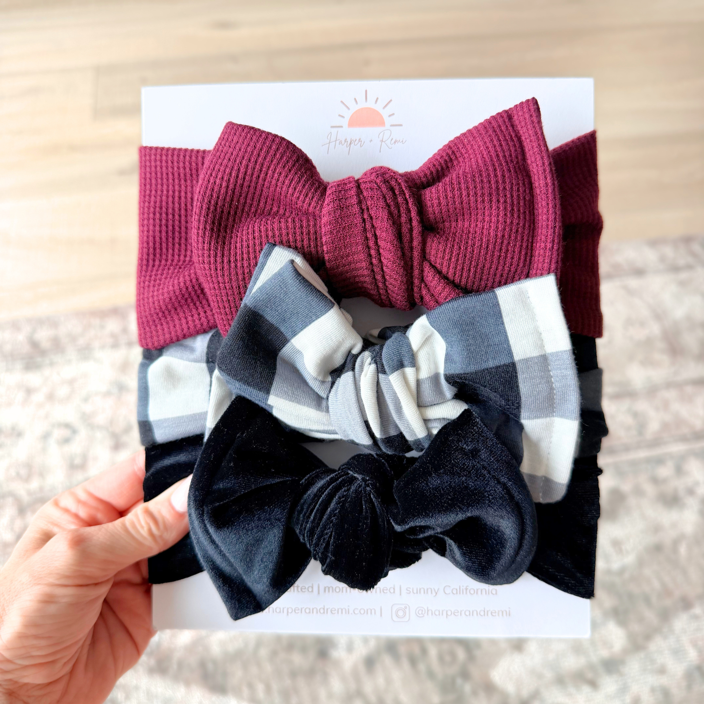 🖤 Holiday Luxe | Baby Bow Bundle (Bold & Timeless)