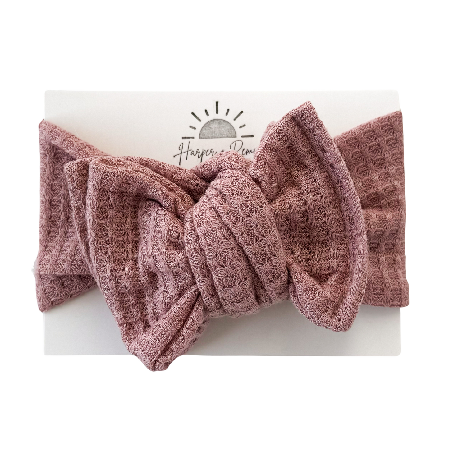 Mauve | Honeycomb Waffle Oversized Bow