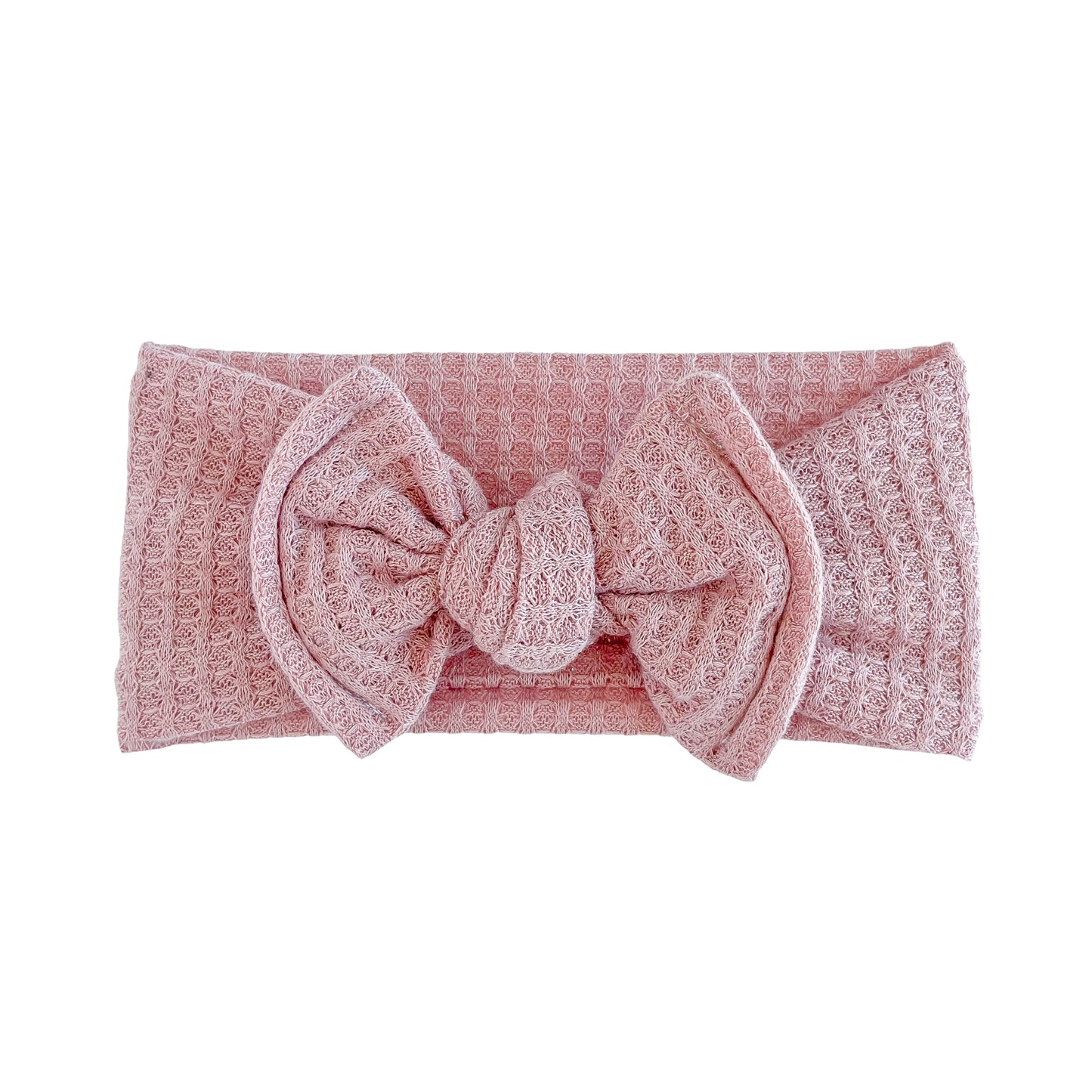 Mauve Pink Honeycomb Waffle Baby Headband