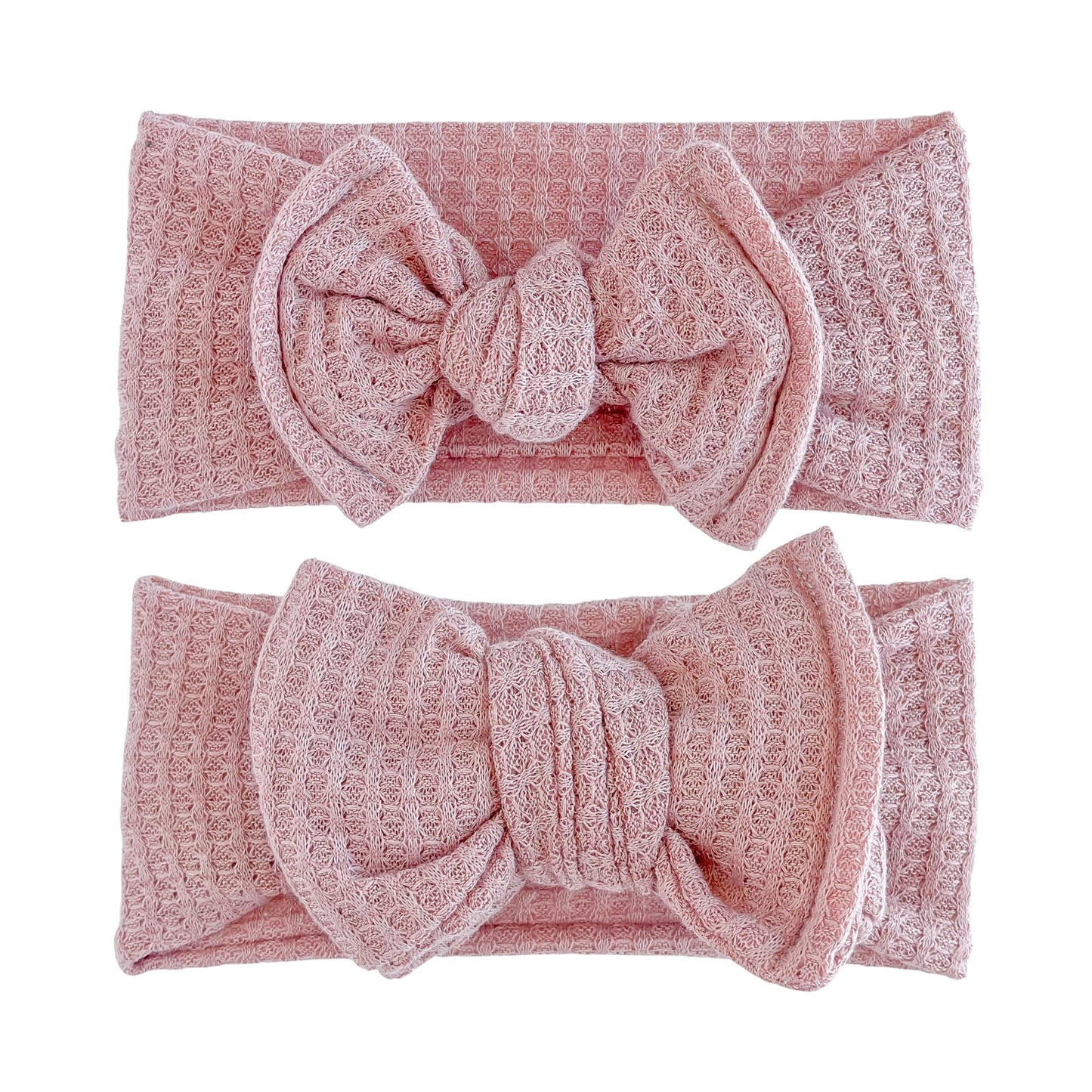 Mauve Pink Honeycomb Waffle Baby Headband