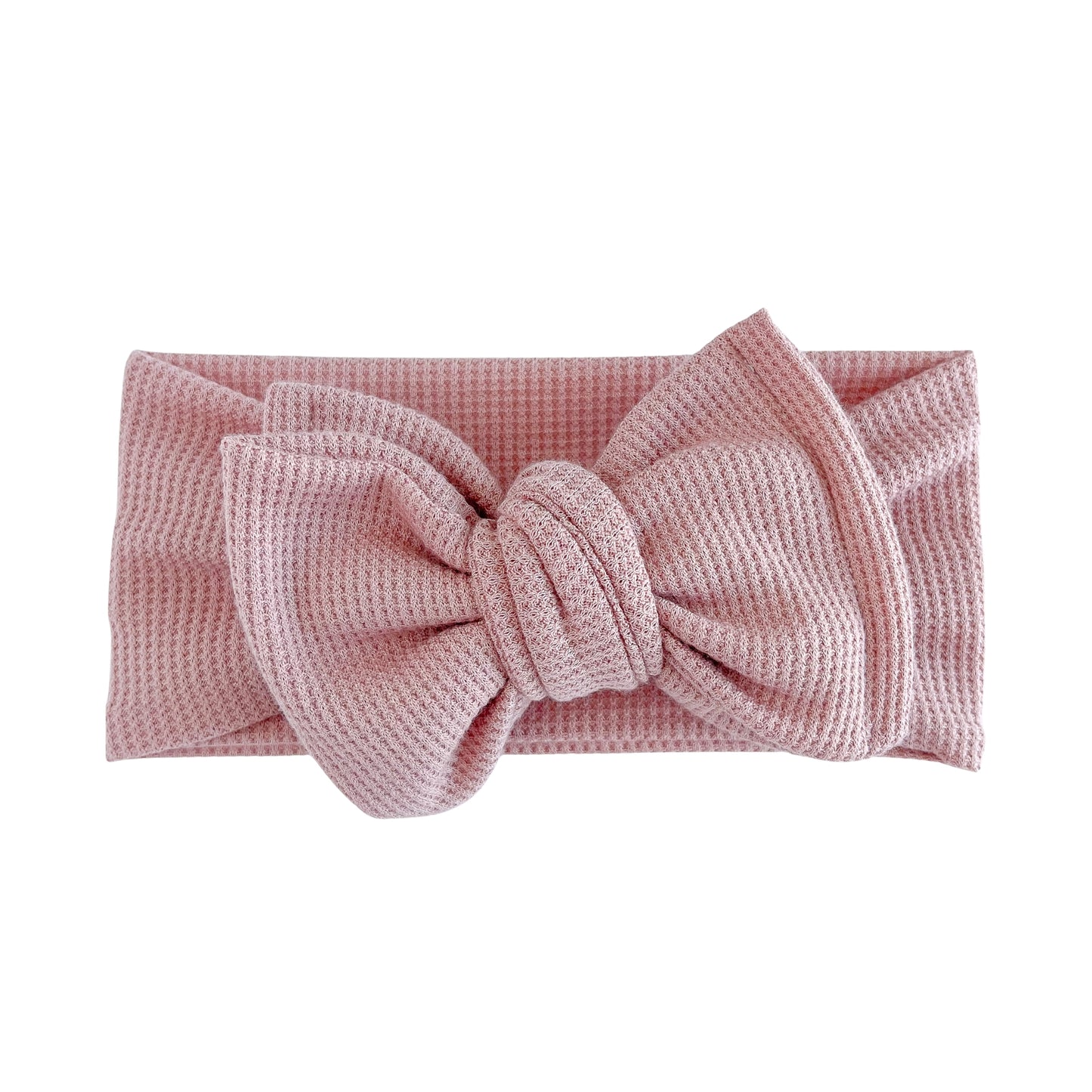 Mauve Pink Waffle Baby Headband