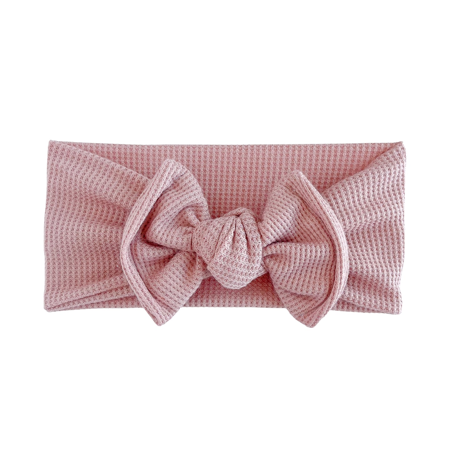Mauve Pink Waffle Baby Headband