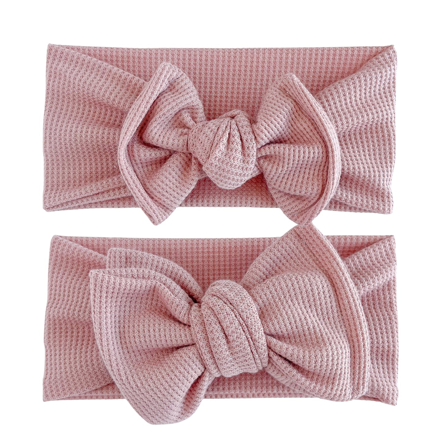 Mauve Pink Waffle Baby Headband