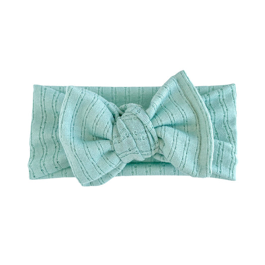 Mint Green Pointelle Baby Headband