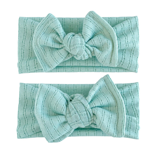 Mint Green Pointelle Baby Headband