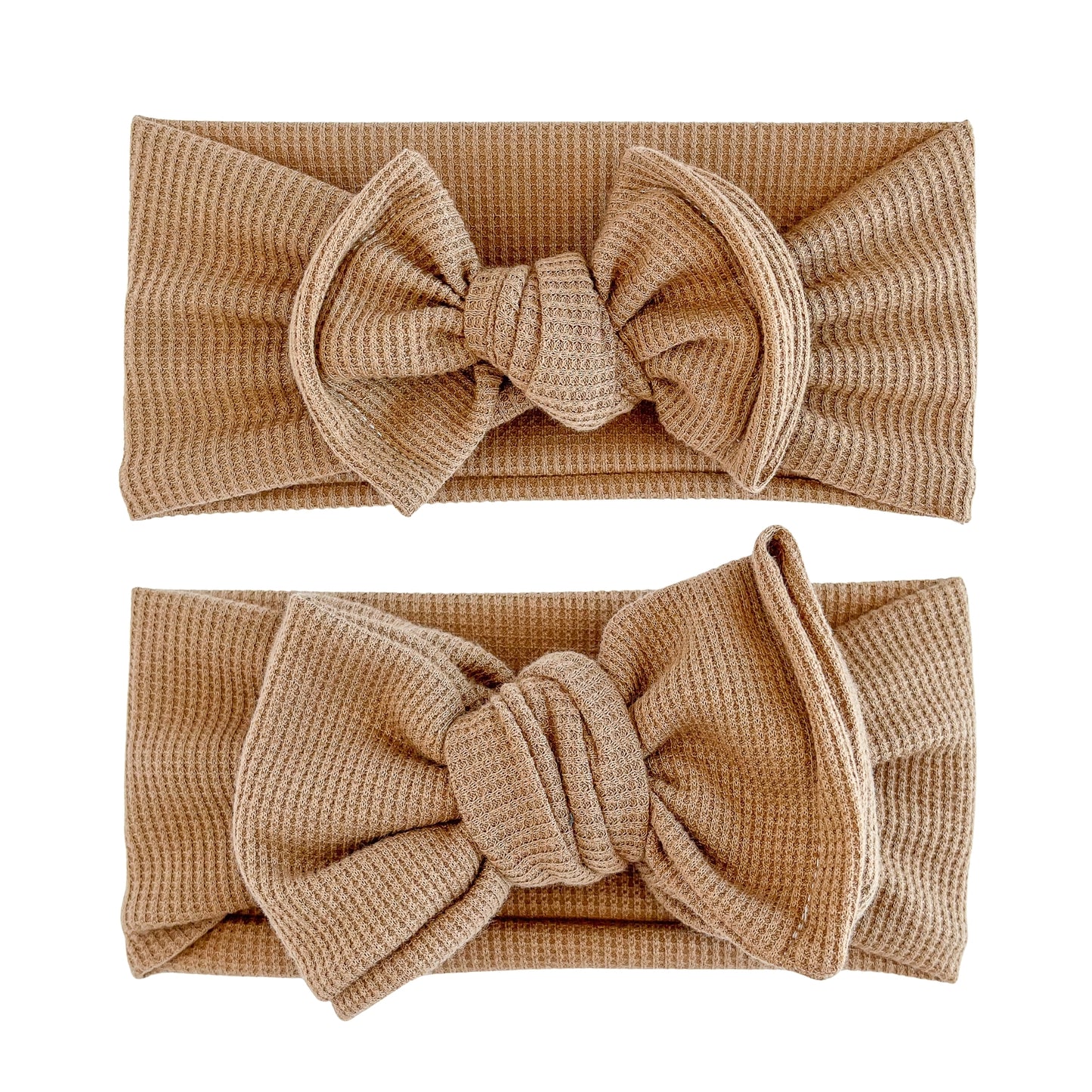 Mocha Brown Waffle Baby Headband