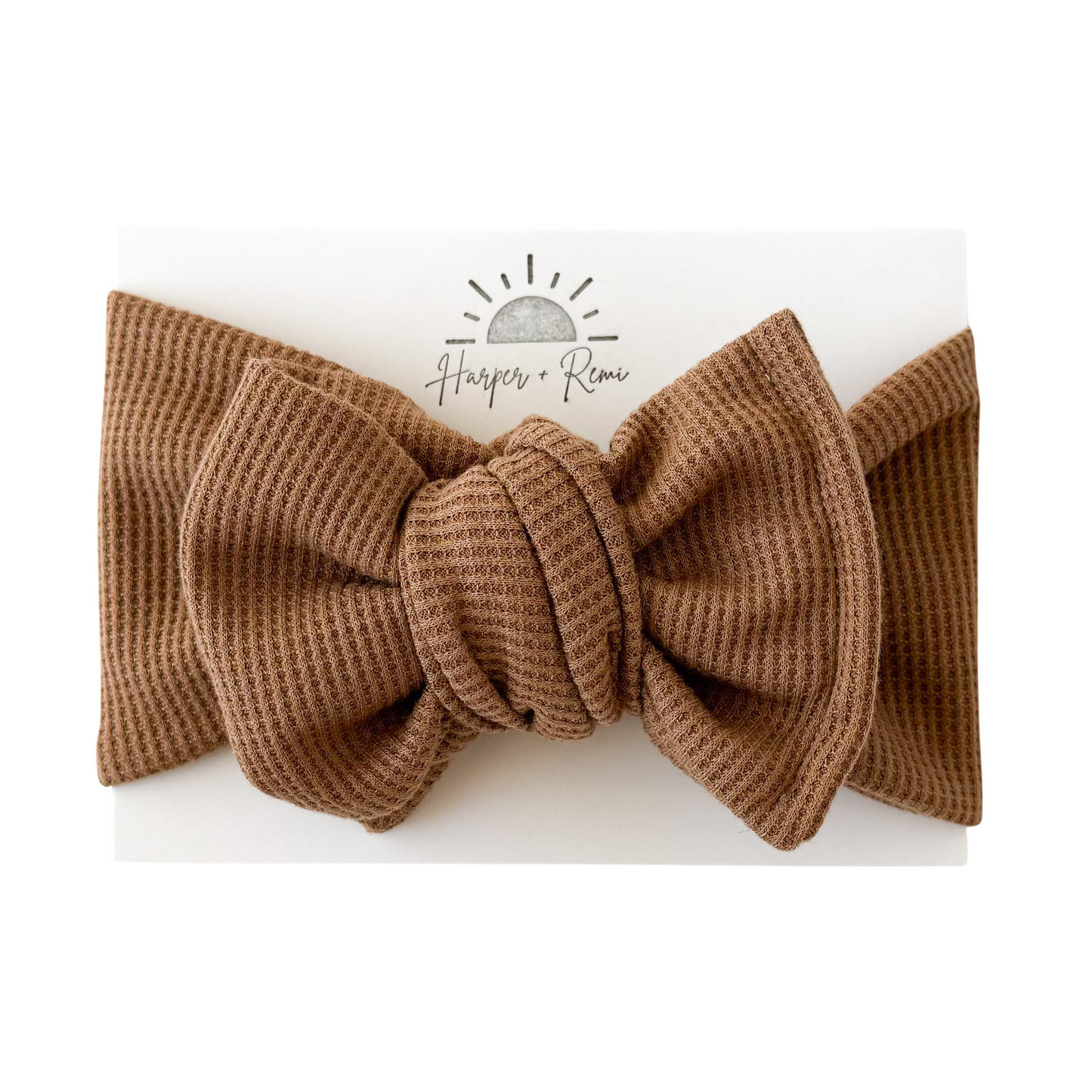 Mocha | Waffle Oversized Bow