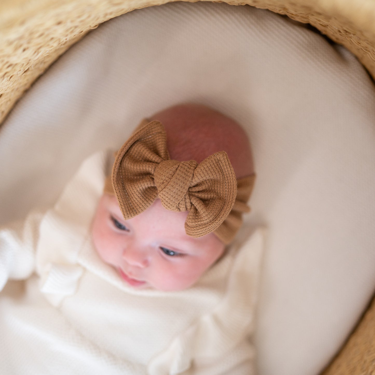 Mocha Brown Waffle Baby Headband