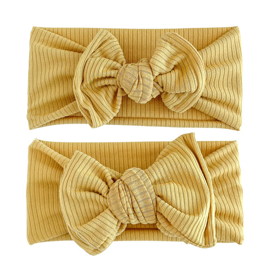 Mustard Yellow Ribbed Baby Headband