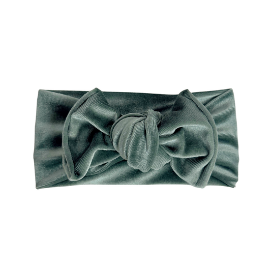 Muted Sage | Velvet Baby Top Knot