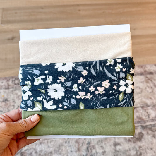 Navy Bloom | Fall Baby Bow Bundle