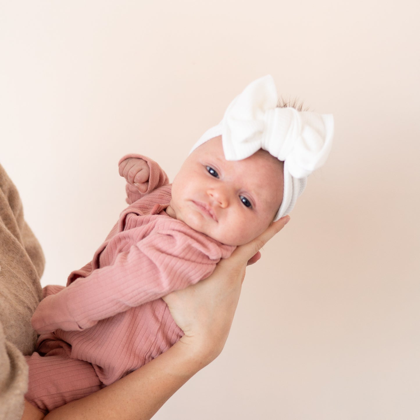 White Waffle Baby Headband