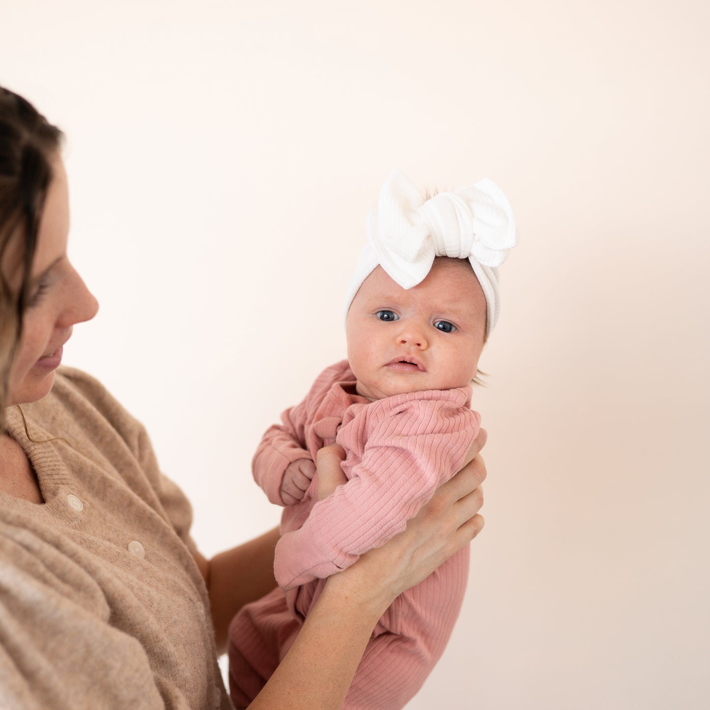 White Waffle Baby Headband