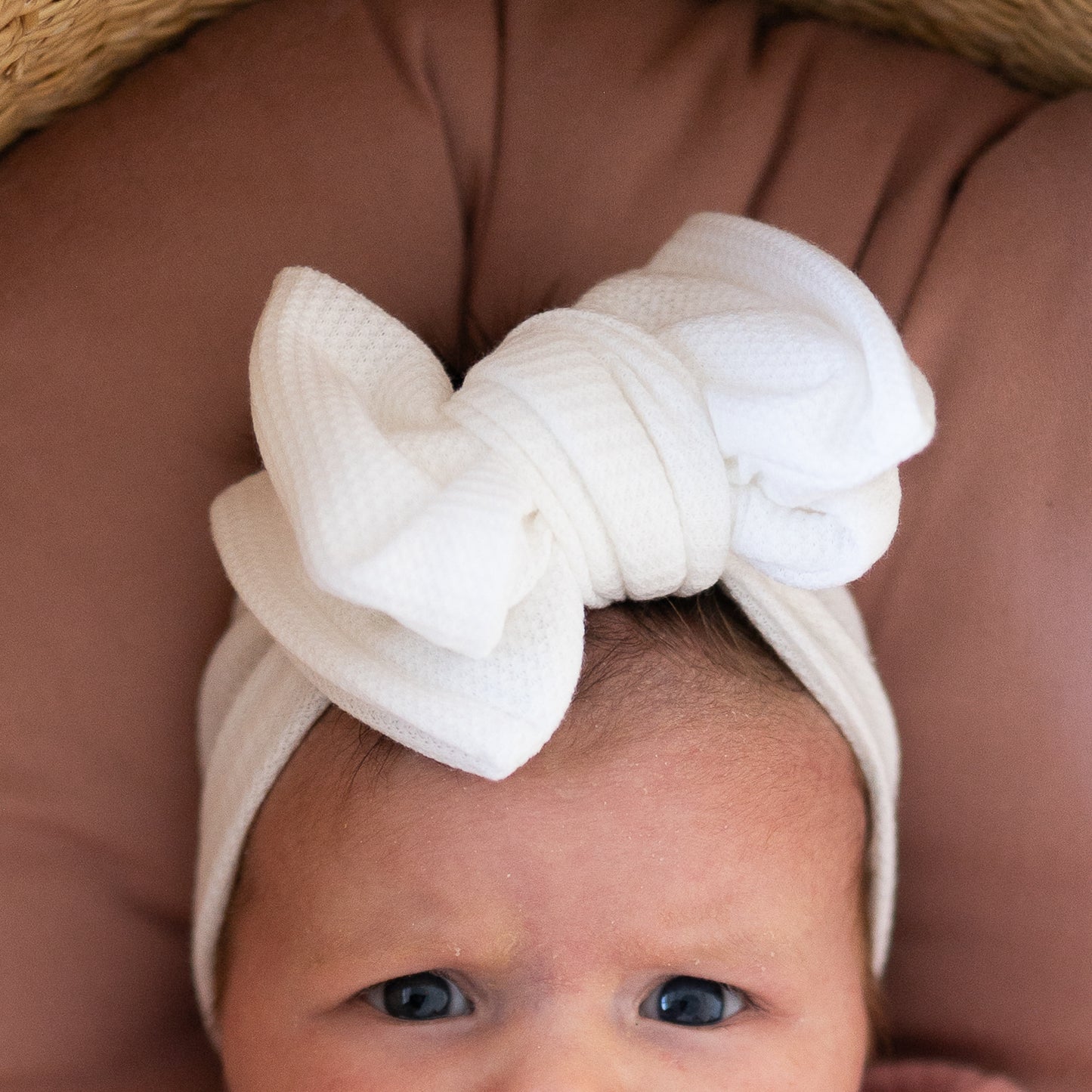 White Waffle Baby Headband