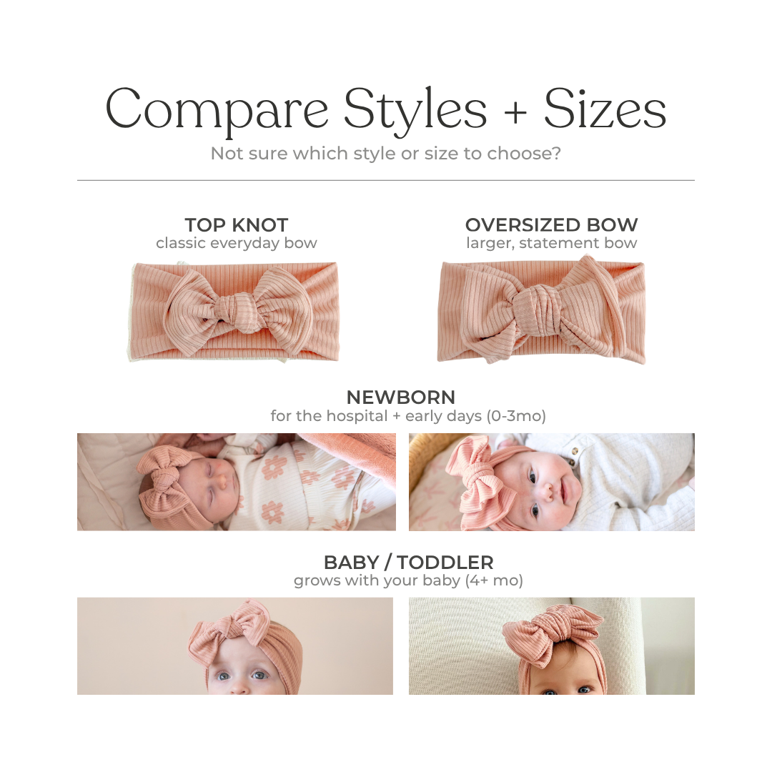 Everyday Essentials (Neutral + Pink) | Ribbed Baby Bow Bundle