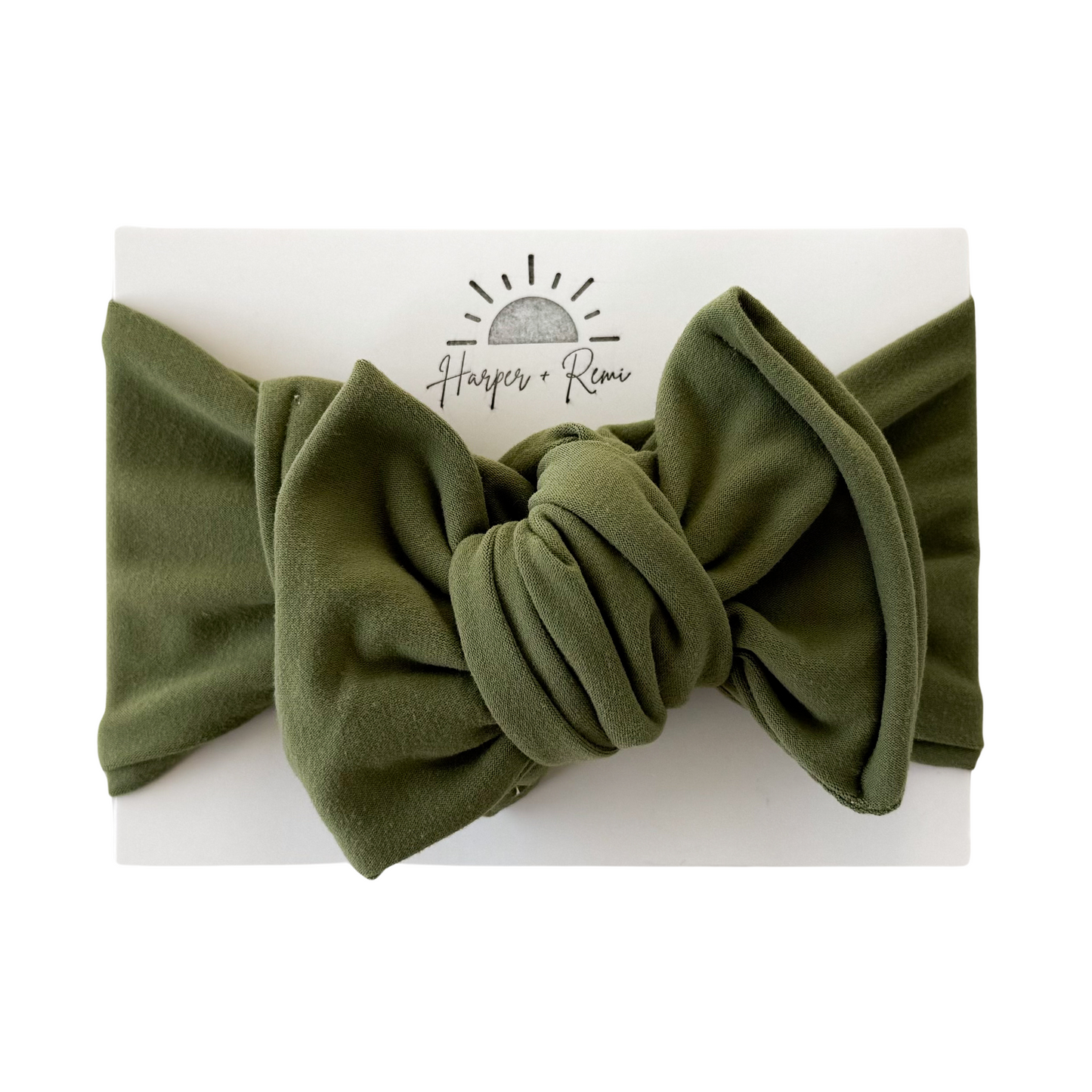 Olive Green | Brushed Oversized Bow