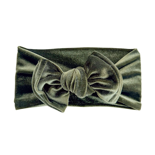 Olive Grove | Velvet Baby Top Knot