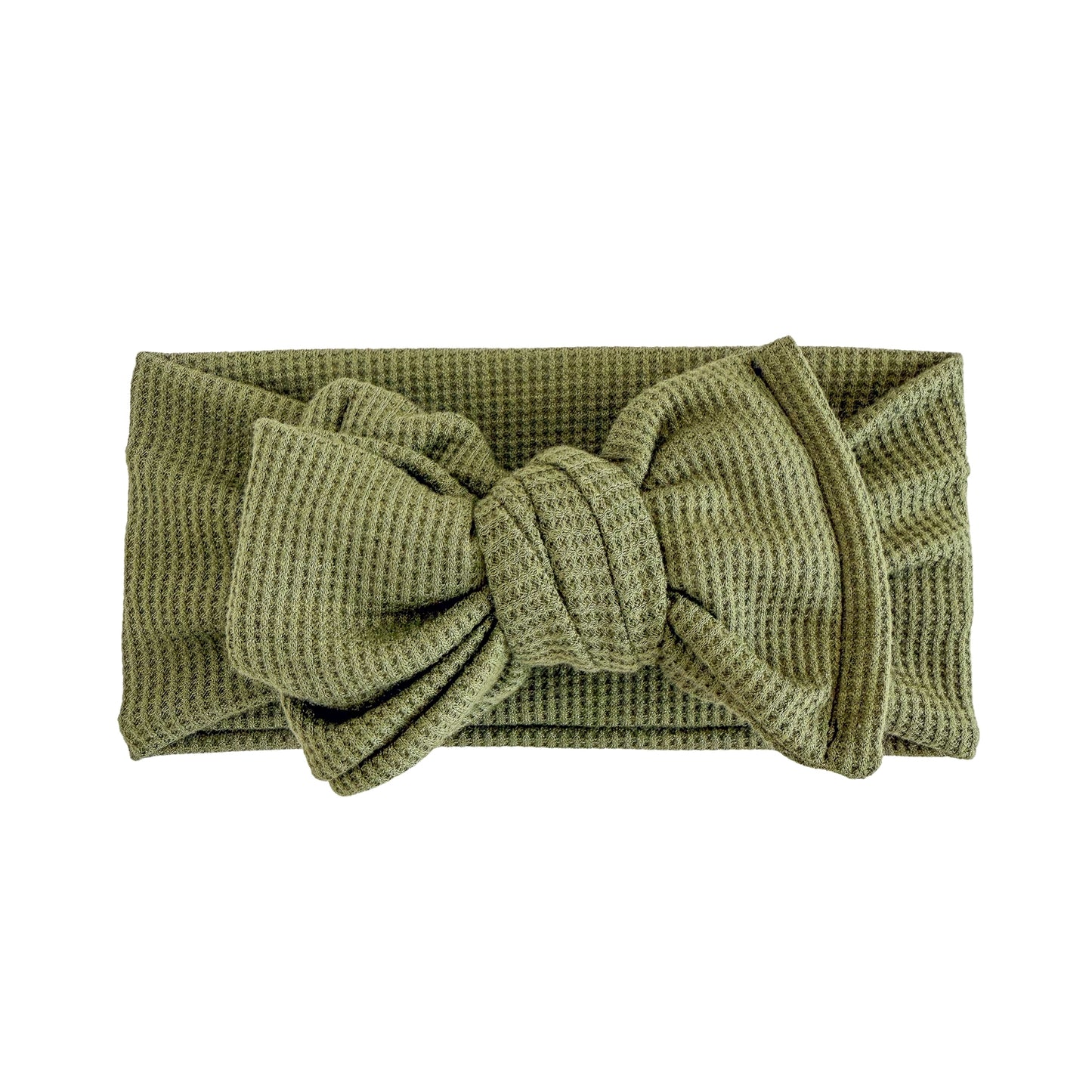 Olive Green Waffle Baby Headband