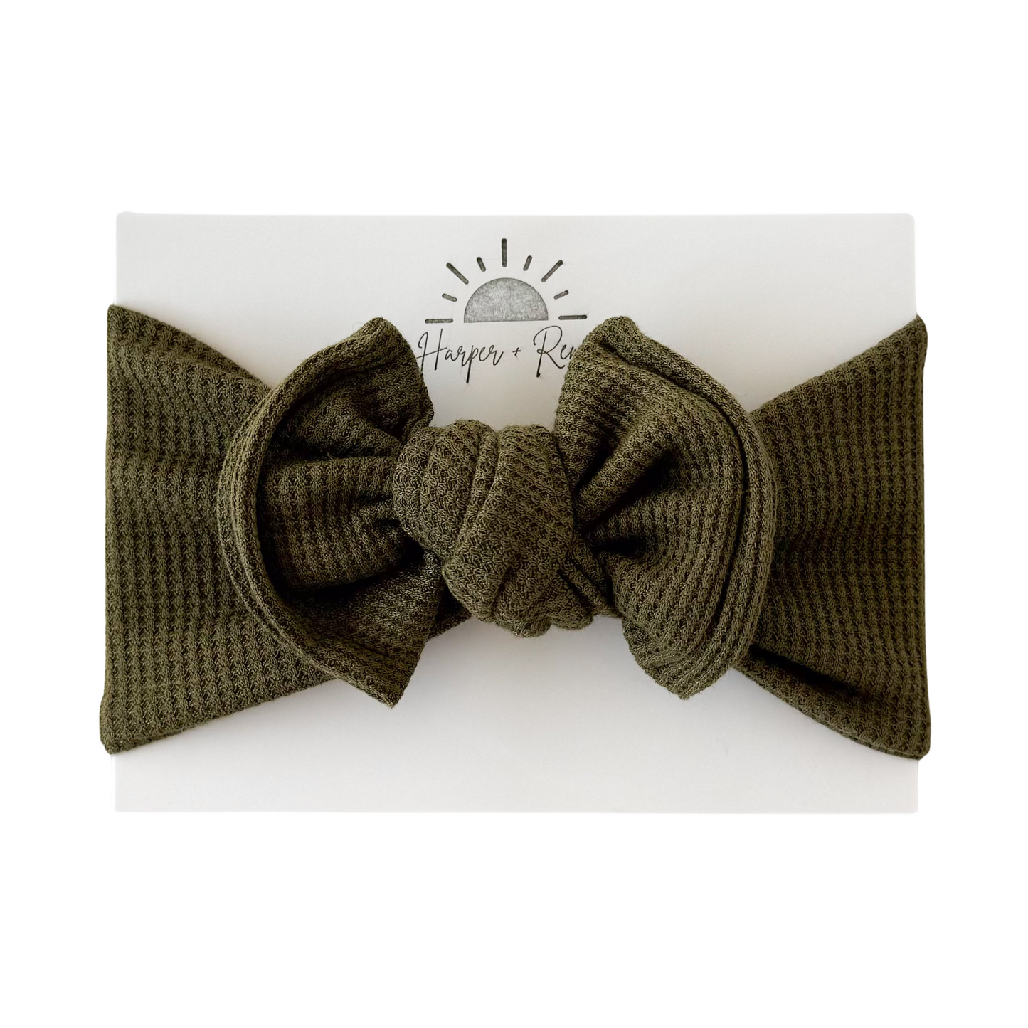 Olive Green | Waffle Top Knot