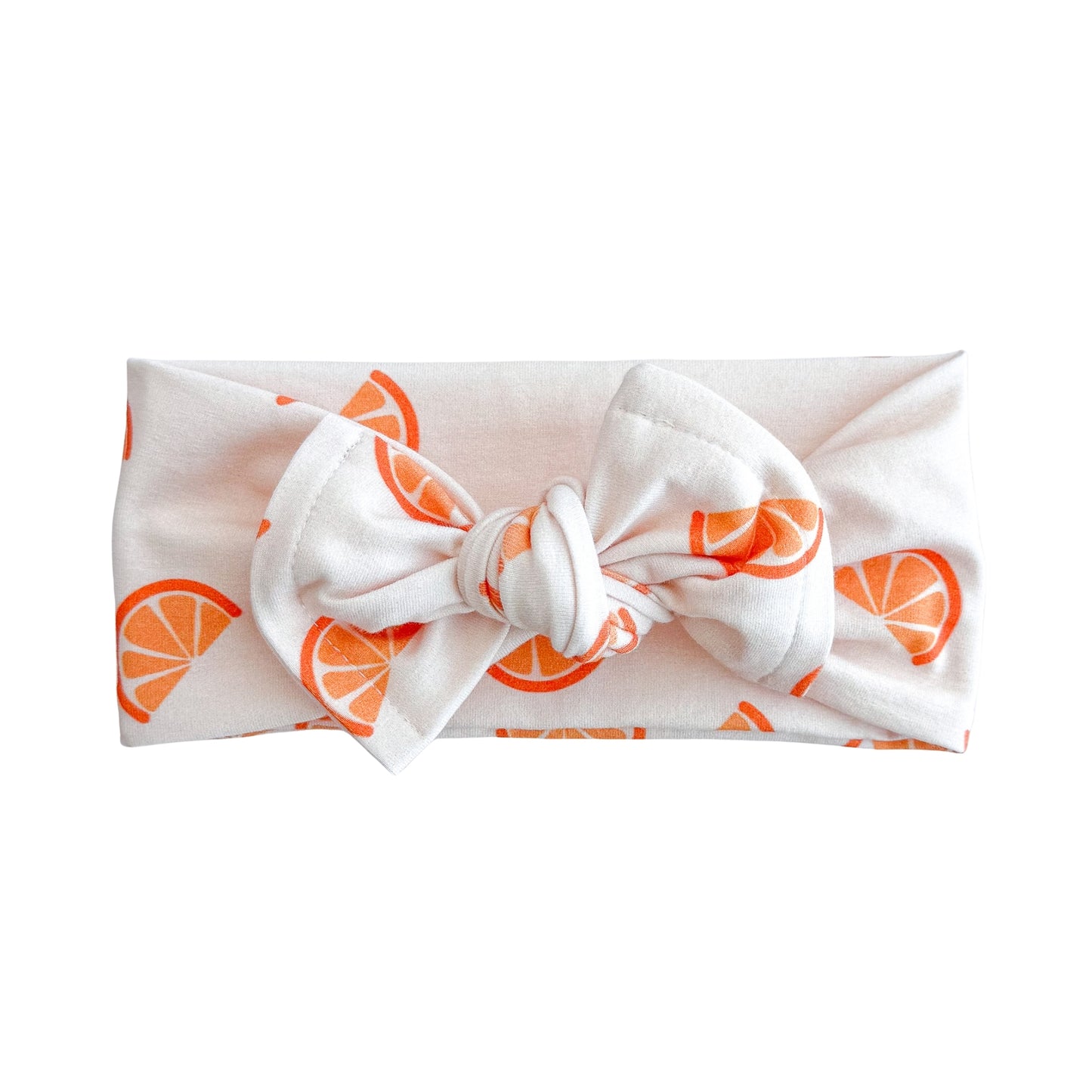 Orange Slice Print Cotton Jersey Baby Headband