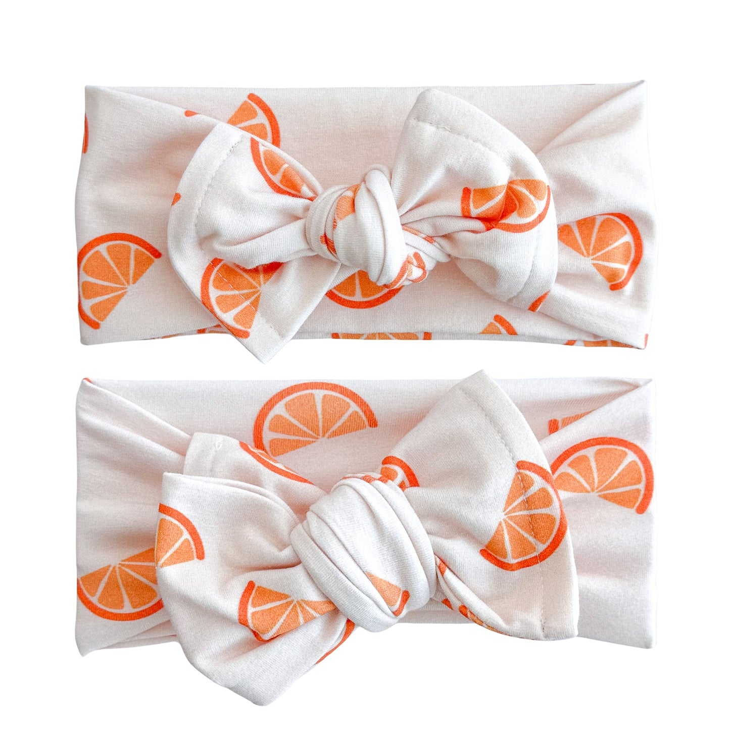 Orange Slice Print Cotton Jersey Baby Headband