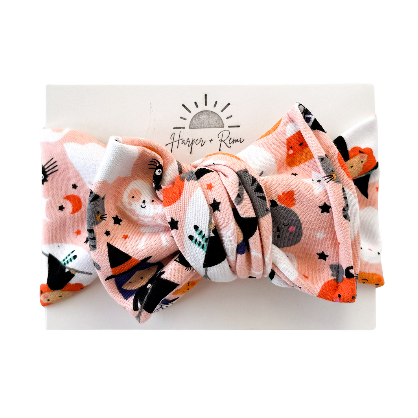 Halloween Spooky Friends | Cotton Jersey Oversized Bow