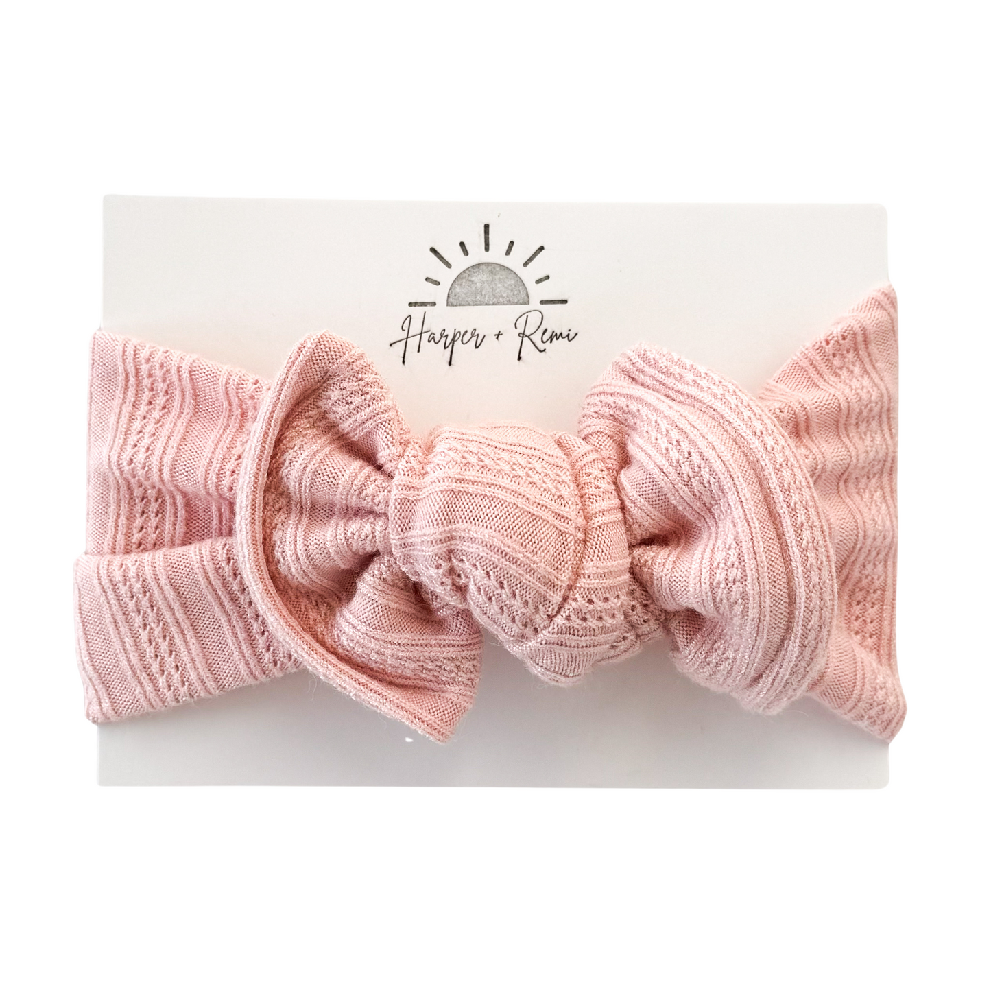 Pink | Pointelle Sweater Top Knot