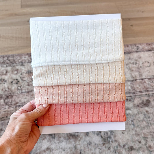 Pointelle Basics Bow Bundle | Blush + Coral Solids