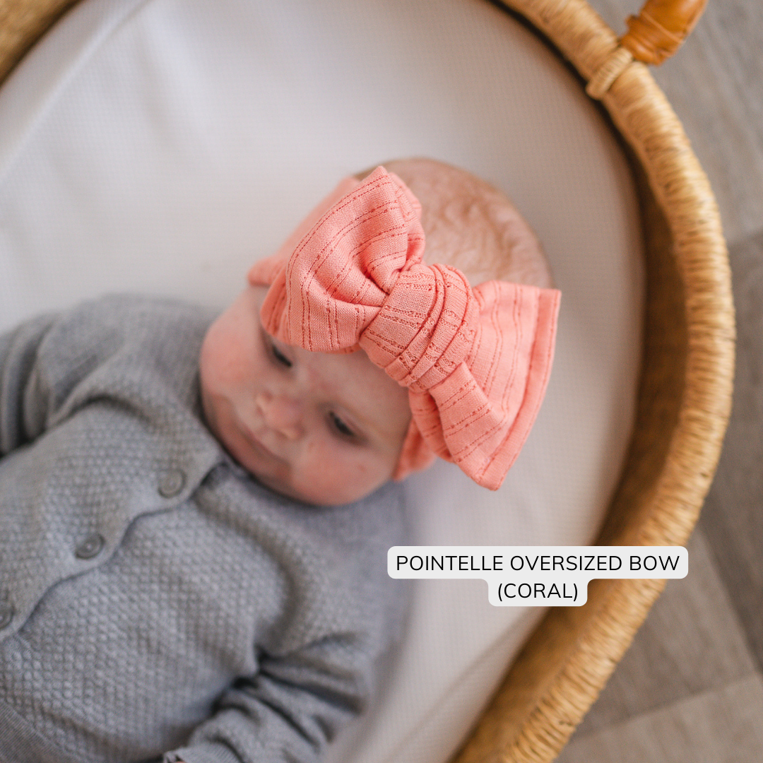 Coral Pointelle Baby Headband