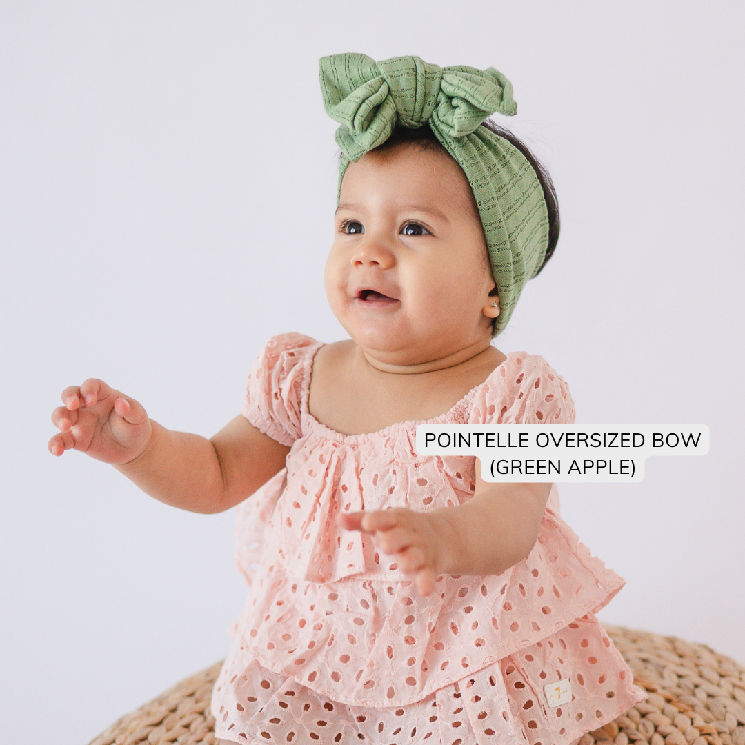 Green Apple Pointelle Baby Headband