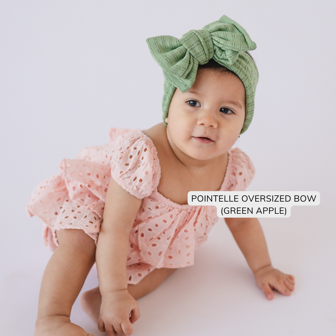 Green Apple Pointelle Baby Headband
