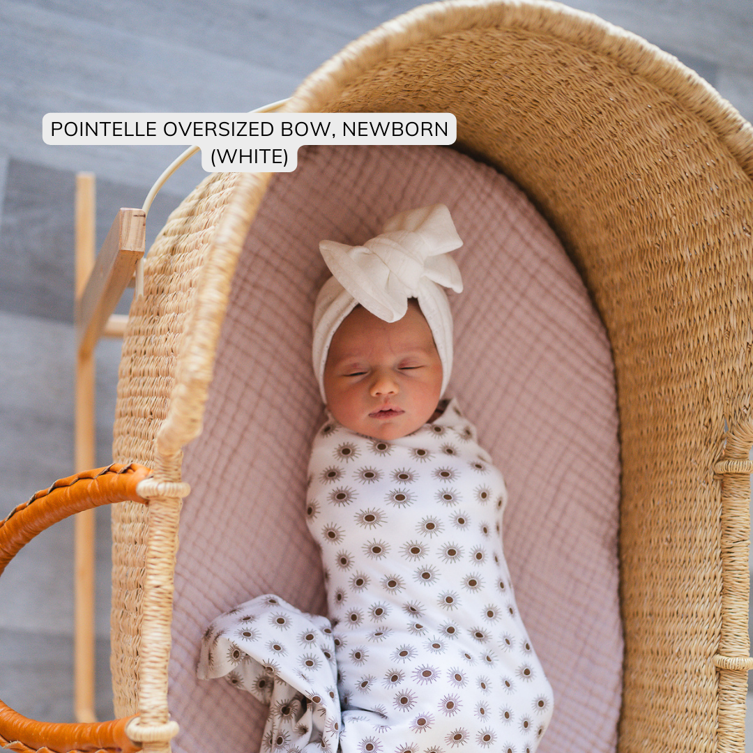 White Pointelle Baby Headband