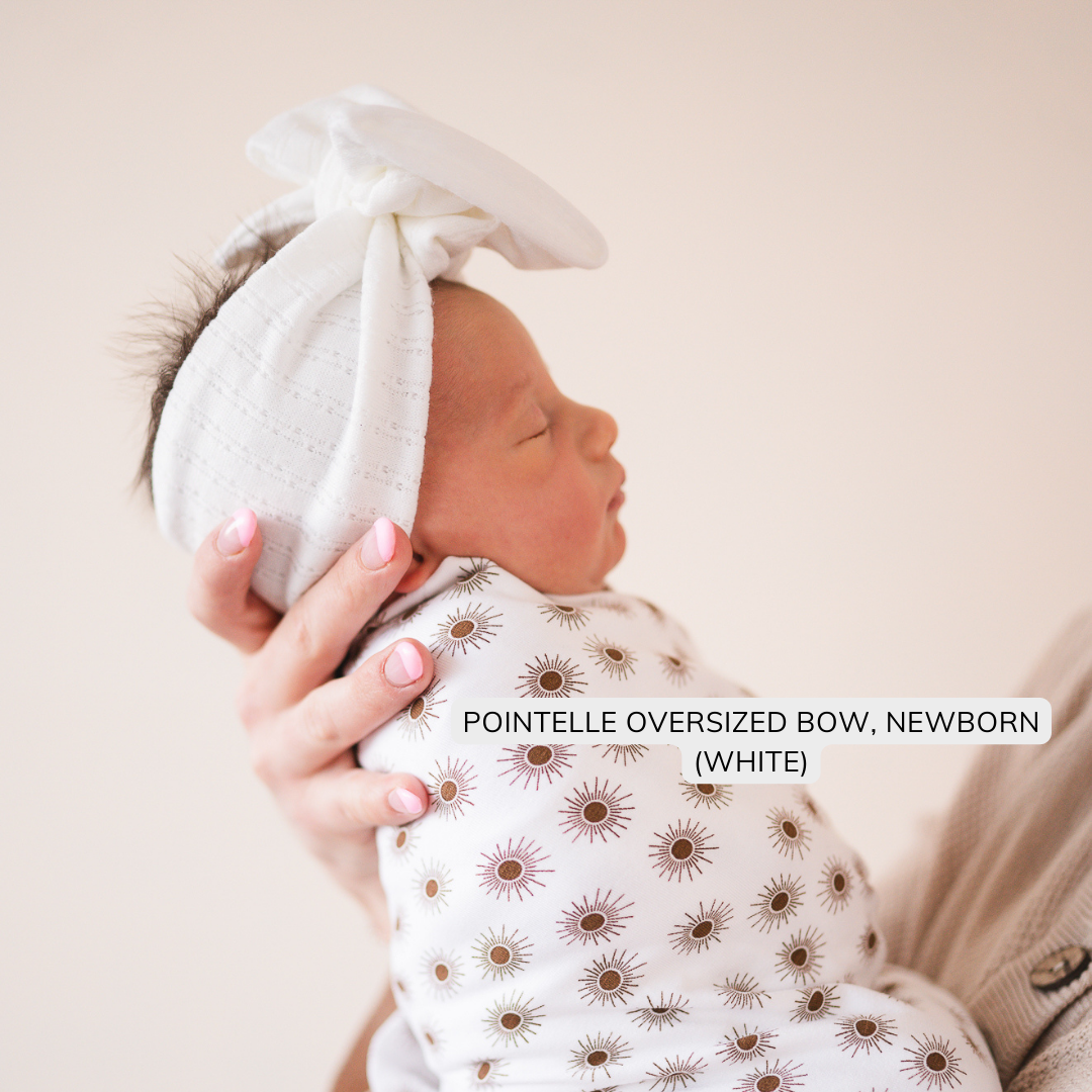 White Pointelle Baby Headband
