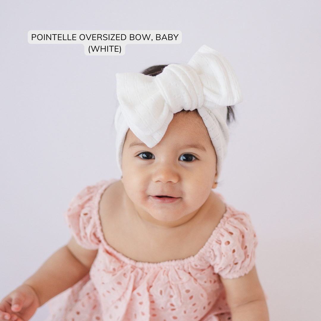 White Pointelle Baby Headband