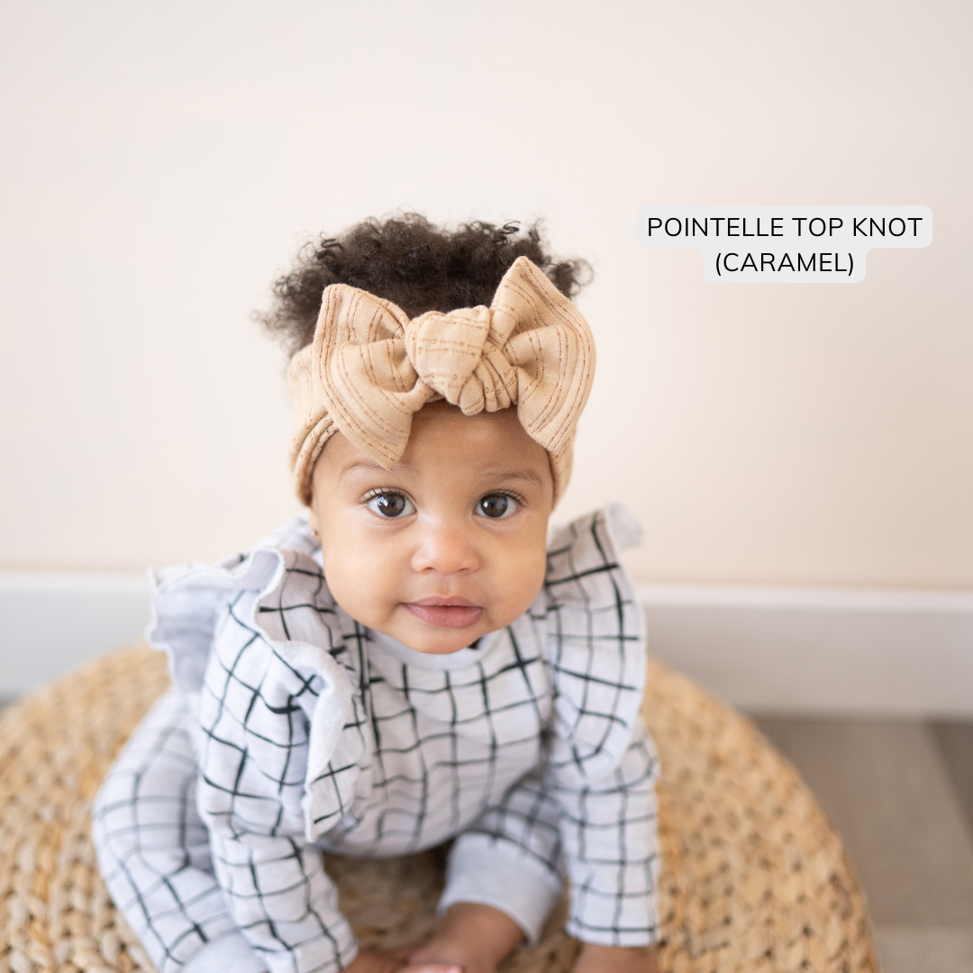 Caramel Pointelle Baby Headband