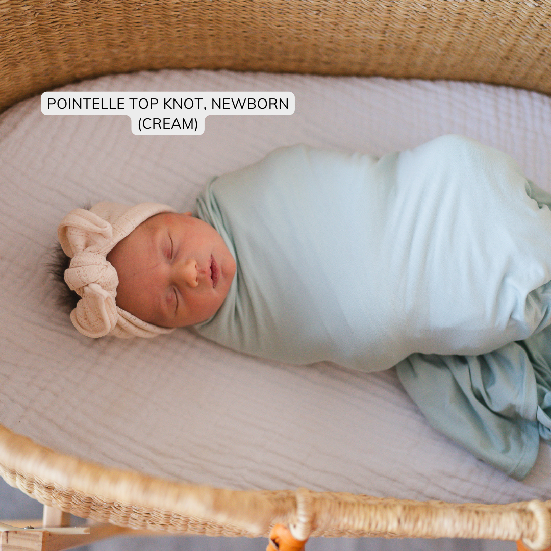 Cream Pointelle Baby Headband