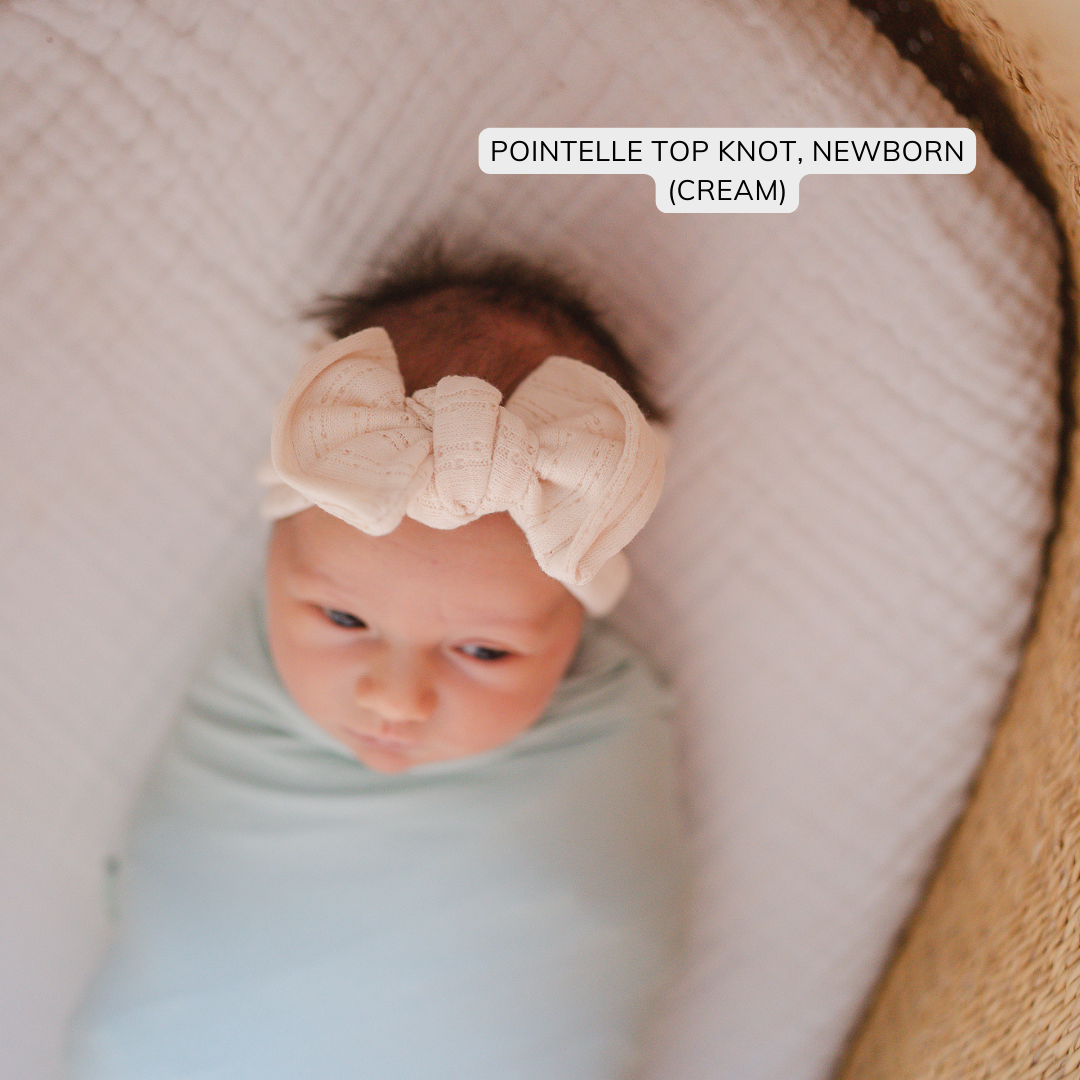 Cream Pointelle Baby Headband