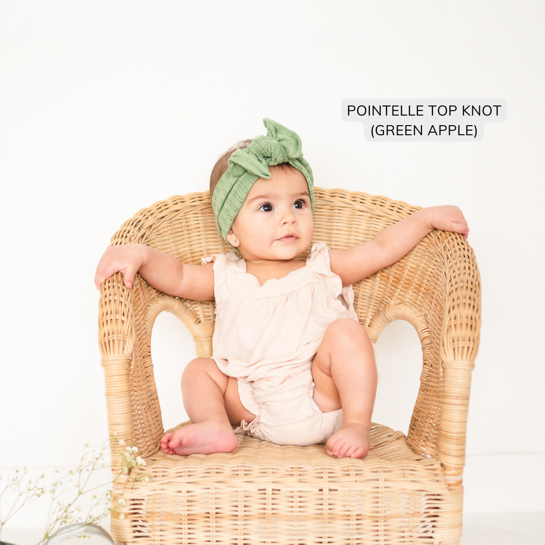 Green Apple Pointelle Baby Headband